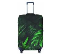 PPTHSNVB Green Tropical Jungle Plant Luggage Covers for Suitcase Elastic Suitcase Cover Protector Dustproof Anti-Scratch Thicken Travel Luggage Cover Washable Baggage Covers Fit 18-32 Inch Luggage