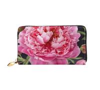 PPTHSNVB Green Tropical Jungle Plant Women's Wallet Large Capacity Credit Card Holder Zip Phone Clutch Ladies Travel Purse, Garden Peony, One Size, Classic
