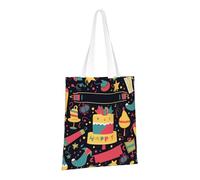 PPTHSNVB Happy birthday images Canvas Tote Bag for Women Reusable Shopping Grocery Bags with Handles Cloth bags