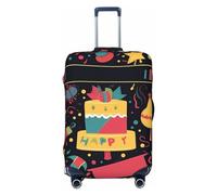 PPTHSNVB Happy birthday images Luggage Covers for Suitcase Elastic Suitcase Cover Protector Dustproof Anti-Scratch Thicken Travel Luggage Cover Washable Baggage Covers Fit 18-32 Inch Luggage, Black, M