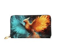 PPTHSNVB Happy birthday images Women's Wallet Large Capacity Credit Card Holder Zip Phone Clutch Ladies Travel Purse, Fire And Water Phoenix, One Size, Classic