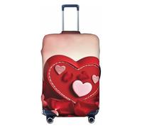PPTHSNVB Happy Valentine's Day Luggage Covers for Suitcase Elastic Suitcase Cover Protector Dustproof Anti-Scratch Thicken Travel Luggage Cover Washable Baggage Covers Fit 18-32 Inch Luggage, Black, M