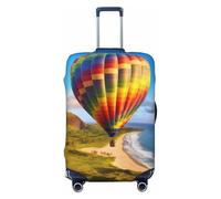 PPTHSNVB Hawaii Hot Air Balloon Luggage Covers for Suitcase Elastic Suitcase Cover Protector Dustproof Anti-Scratch Thicken Travel Luggage Cover Washable Baggage Covers Fit 18-32 Inch Luggage, Black