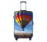 PPTHSNVB Hot Air Balloon Luggage Covers for Suitcase Elastic Suitcase Cover Protector Dustproof Anti-Scratch Thicken Travel Luggage Cover Washable Baggage Covers Fit 18-32 Inch Luggage, Black, XL