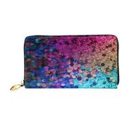 PPTHSNVB Hot Air Balloon Women's Wallet Large Capacity Credit Card Holder Zip Phone Clutch Ladies Travel Purse, Glitter Sequin Spot, One Size, Classic