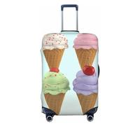 PPTHSNVB Ice Cream Cones Luggage Covers for Suitcase Elastic Suitcase Cover Protector Dustproof Anti-Scratch Thicken Travel Luggage Cover Washable Baggage Covers Fit 18-32 Inch Luggage, Black, L