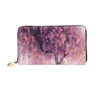 PPTHSNVB Ice Cream Women's Wallet Large Capacity Credit Card Holder Zip Phone Clutch Ladies Travel Purse, Floral Tree, One Size, Classic