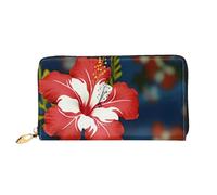 PPTHSNVB Ice Cream Women's Wallet Large Capacity Credit Card Holder Zip Phone Clutch Ladies Travel Purse, Red Flowers, One Size, Classic