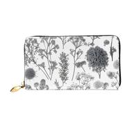 PPTHSNVB Ice Cream Women's Wallet Large Capacity Credit Card Holder Zip Phone Clutch Ladies Travel Purse, Flowering Herbs And Herbaceous Plants, One Size, Classic