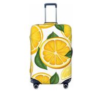 PPTHSNVB Lemon Fruit Pattern Luggage Covers for Suitcase Elastic Suitcase Cover Protector Dustproof Anti-Scratch Thicken Travel Luggage Cover Washable Baggage Covers Fit 18-32 Inch Luggage, Black, M