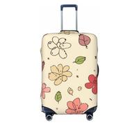 PPTHSNVB Lovely flower patterns Luggage Covers for Suitcase Elastic Suitcase Cover Protector Dustproof Anti-Scratch Thicken Travel Luggage Cover Washable Baggage Covers Fit 18-32 Inch Luggage, Black