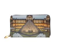 PPTHSNVB Lovely flower patterns Women's Wallet Large Capacity Credit Card Holder Zip Phone Clutch Ladies Travel Purse, Louvre Museum In Paris, One Size, Classic