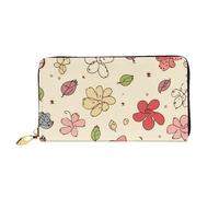 PPTHSNVB Lovely flower patterns Women's Wallet Large Capacity Credit Card Holder Zip Phone Clutch Ladies Travel Purse, Lovely Flower Patterns, One Size, Classic