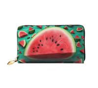 PPTHSNVB Magical Design Norse Runes Compass Women's Wallet Large Capacity Credit Card Holder Zip Phone Clutch Ladies Travel Purse, Dream Watermelon, One Size, Classic
