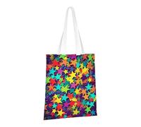 PPTHSNVB Many Stars Canvas Tote Bag for Women Reusable Shopping Grocery Bags with Handles Cloth bags
