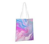 PPTHSNVB Marble Pastel Blue Purple Canvas Tote Bag for Women Reusable Shopping Grocery Bags with Handles Cloth bags