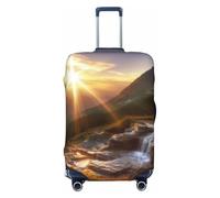 PPTHSNVB Mountain Sunrise Landscape Luggage Covers for Suitcase Elastic Suitcase Cover Protector Dustproof Anti-Scratch Thicken Travel Luggage Cover Washable Baggage Covers Fit 18-32 Inch Luggage