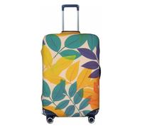 PPTHSNVB Multicolor leaves Luggage Covers for Suitcase Elastic Suitcase Cover Protector Dustproof Anti-Scratch Thicken Travel Luggage Cover Washable Baggage Covers Fit 18-32 Inch Luggage, Black, L