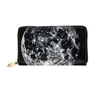 PPTHSNVB Music Notes on Old Paper Women's Wallet Large Capacity Credit Card Holder Zip Phone Clutch Ladies Travel Purse, Moon, One Size, Classic