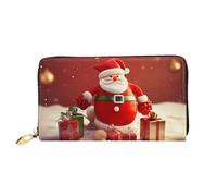 PPTHSNVB Music Notes on Old Paper Women's Wallet Large Capacity Credit Card Holder Zip Phone Clutch Ladies Travel Purse, Merry Christmas, One Size, Classic