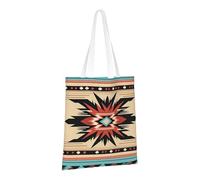 PPTHSNVB Native American Patterns Canvas Tote Bag for Women Reusable Shopping Grocery Bags with Handles Cloth bags