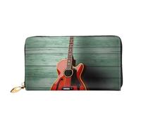 PPTHSNVB Oil Painting Paris Eiffel Tower Women's Wallet Large Capacity Credit Card Holder Zip Phone Clutch Ladies Travel Purse, Nice Guitar, One Size, Classic