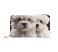 PPTHSNVB Painted Bread Women's Wallet Large Capacity Credit Card Holder Zip Phone Clutch Ladies Travel Purse, Cute Maltese Puppy, One Size, Classic
