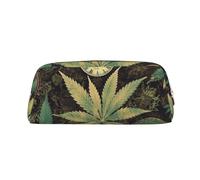 PPTHSNVB Pencil Case A Puff in Time Weed Pencil Pouch with Zipper Pencil Bag Large Capacity Leather Pencil Pouch Portable Makeup Bag for Women Men