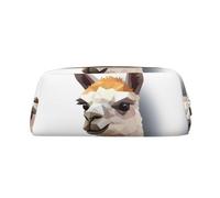 PPTHSNVB Pencil Case Alpaca avatar Pencil Pouch with Zipper Pencil Bag Large Capacity Leather Pencil Pouch Portable Makeup Bag for Women Men