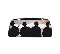 PPTHSNVB Pencil Case Armed Forces Day American Pencil Pouch with Zipper Pencil Bag Large Capacity Leather Pencil Pouch Portable Makeup Bag for Women Men