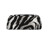 PPTHSNVB Pencil Case Black and white zebra print Pencil Pouch with Zipper Pencil Bag Large Capacity Leather Pencil Pouch Portable Makeup Bag for Women Men