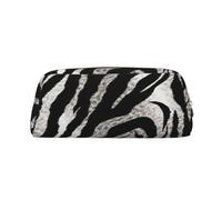 PPTHSNVB Pencil Case Black and white zebra print Pencil Pouch with Zipper Pencil Bag Large Capacity Leather Pencil Pouch Portable Makeup Bag for Women Men