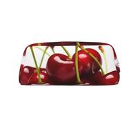 PPTHSNVB Pencil Case Chilean cherries Pencil Pouch with Zipper Pencil Bag Large Capacity Leather Pencil Pouch Portable Makeup Bag for Women Men