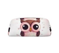 PPTHSNVB Pencil Case Cute owl Pencil Pouch with Zipper Pencil Bag Large Capacity Leather Pencil Pouch Portable Makeup Bag for Women Men