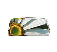 PPTHSNVB Pencil Case Daisy Pencil Pouch with Zipper Pencil Bag Large Capacity Leather Pencil Pouch Portable Makeup Bag for Women Men