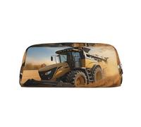 PPTHSNVB Pencil Case Farm Tractor Harvest Pencil Pouch with Zipper Pencil Bag Large Capacity Leather Pencil Pouch Portable Makeup Bag for Women Men