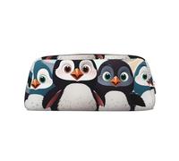 PPTHSNVB Pencil Case Five cute penguins Pencil Pouch with Zipper Pencil Bag Large Capacity Leather Pencil Pouch Portable Makeup Bag for Women Men