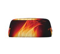 PPTHSNVB Pencil Case Flames Matches Pencil Pouch with Zipper Pencil Bag Large Capacity Leather Pencil Pouch Portable Makeup Bag for Women Men