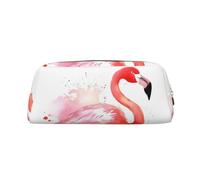 PPTHSNVB Pencil Case Flamingo Watercolor Pencil Pouch with Zipper Pencil Bag Large Capacity Leather Pencil Pouch Portable Makeup Bag for Women Men
