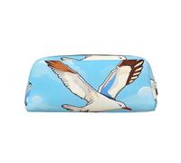 PPTHSNVB Pencil Case Flying Seagulls Pencil Pouch with Zipper Pencil Bag Large Capacity Leather Pencil Pouch Portable Makeup Bag for Women Men