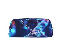 PPTHSNVB Pencil Case Genetic Helix Pencil Pouch with Zipper Pencil Bag Large Capacity Leather Pencil Pouch Portable Makeup Bag for Women Men