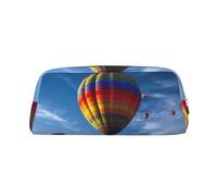 PPTHSNVB Pencil Case Hot Air Balloon Pencil Pouch with Zipper Pencil Bag Large Capacity Leather Pencil Pouch Portable Makeup Bag for Women Men