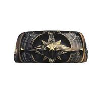 PPTHSNVB Pencil Case Magical Design Norse Runes Compass Pencil Pouch with Zipper Pencil Bag Large Capacity Leather Pencil Pouch Portable Makeup Bag for Women Men