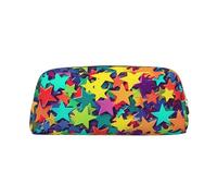 PPTHSNVB Pencil Case Many Stars Pencil Pouch with Zipper Pencil Bag Large Capacity Leather Pencil Pouch Portable Makeup Bag for Women Men