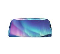 PPTHSNVB Pencil Case Northern Lights Pencil Pouch with Zipper Pencil Bag Large Capacity Leather Pencil Pouch Portable Makeup Bag for Women Men