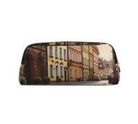 PPTHSNVB Pencil Case Poland's Historic Center Street Pencil Pouch with Zipper Pencil Bag Large Capacity Leather Pencil Pouch Portable Makeup Bag for Women Men