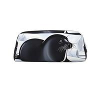 PPTHSNVB Pencil Case Seals on ice Pencil Pouch with Zipper Pencil Bag Large Capacity Leather Pencil Pouch Portable Makeup Bag for Women Men