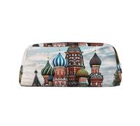 PPTHSNVB Pencil Case St Basil Cathedral Red In Moscow Pencil Pouch with Zipper Pencil Bag Large Capacity Leather Pencil Pouch Portable Makeup Bag for Women Men