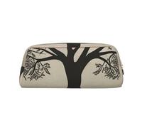 PPTHSNVB Pencil Case Tree Palestinian Flag Pencil Pouch with Zipper Pencil Bag Large Capacity Leather Pencil Pouch Portable Makeup Bag for Women Men