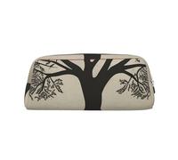PPTHSNVB Pencil Case Tree Palestinian Flag Pencil Pouch with Zipper Pencil Bag Large Capacity Leather Pencil Pouch Portable Makeup Bag for Women Men